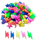 Colorful Five Point Star Bike Spoke Beads Clip On Spokes For Kids And Adults, Easy Snap On Plastic Wheel Decorations, 72 Pcs Mixed Colors