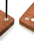 Clear Rubber Feet For Cutting Boards Lock Down Tight Non Slip Bumpers With Stainless Screws installed on wooden board with tools.