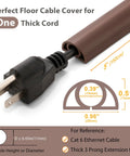 5ft Self Adhesive Cord Cover Floor For Extension Cords Keep Cables In Check And No Trip Hazards With PVC Cord Hider