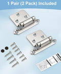 Soft Close 1/2 Overlay Brushed Nickel Kitchen Cabinet Door Hinges For Face Frame Cabinets with mounting screws and instructions