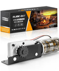 RV Slide Out Gearbox Replacement With Accu Slideout PMDC Motor Direct Drive 12V 16A 45W Heavy Duty High Torque Three Sixteenth Inch Shaft 4.76mm No Hassle Fit For R25076 R25075 CJ001 039