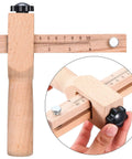 Leather Strap Cutter Beech Wood DIY Leatherworking Tool With Adjustable Blade System And Five Replacement Blades