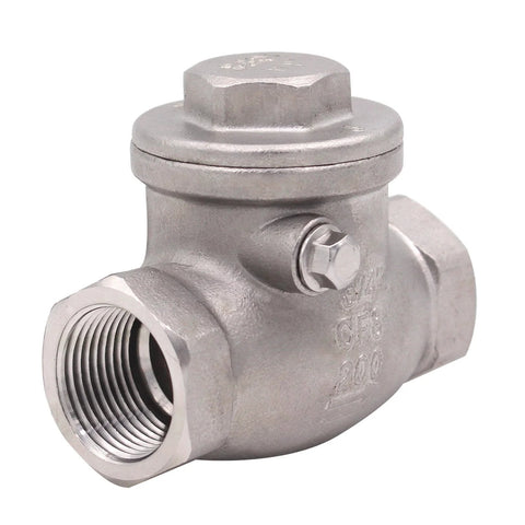 DERPIPE 3/4 inch stainless steel swing check valve with NPT female threaded ends