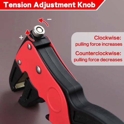 Tension adjustment knob on 2 In 1 Automatic Wire Stripper And Cutter Self Adjusting Tool For 10 24 AWG Cables Ideal For Electrical Repairs