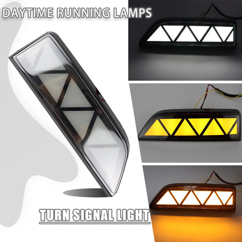 Ford Bronco Sport Front Fender Side Marker Light DRL Amber Sequential Turn Signal 2 in 1 Function Kit for 2021 2024