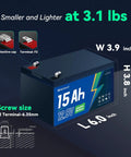 Dimensions and features of 12V LiFePO4 Battery With 20A BMS For Ride On Toys And Toy Cars