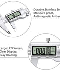 6 Inch Digital Vernier Caliper With Fraction Inch And Millimeter Modes showing LCD screen and buttons for precise measurement