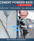 DIY Concrete Crack Filler And Sealant Powder For Quick Repair Of Cracks In Walls Floors And Driveways; mixing process example
