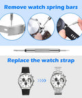 Watch Battery Replacement Kit With Back Opener And Spring Bar Tool, Rotate Open Case, Strap Removal, Case Opener