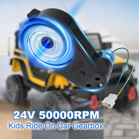 Two Pack 24V High Speed RS555 50000 RPM Gearbox For Kids Ride On Cars Upgrade Replacement Parts With 12mm Shaft
