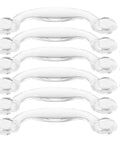 Six Pack Plastic Cabinet Handles And Drawer Pulls For Doors Modern Kitchen And Dresser Hardware Replacement Crystal Style