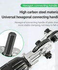 Drill Nibbler Sheet Metal Cutter Attachment showing hexagonal connecting handle for fast burr-free cuts on various metals.