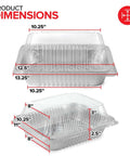 Dimensions of Heavy Duty 9x13 Aluminum Baking Pan With Lids 10 Pack Built Tough Durable Rectangular Tray For Lasagna And More