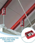 Ceiling Vibration Damping Mounts, 5 Pack Spring Hangers, Anti Vibration Mounts Up To 44 Lbs For Air Conditioner Units, Engines, Pumps And Generators, Reduces Noise And Vibration installed on ceiling beams