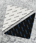 12 Piece Rug Tape Non Slip Rug End Grippers Double Sided Carpet Corner Tape Gripper Pads Non Slip Carpet Stickers For Hardwood Floors And Tiles Triangle Design For Maximum Grip showing triangle pads on carpeted surface