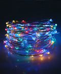 Battery Operated Fairy Lights 20 Ft 60 LEDs Silver Wire Waterproof Indoor Outdoor Decor Multi Color For Bedroom Yard Christmas Ambience