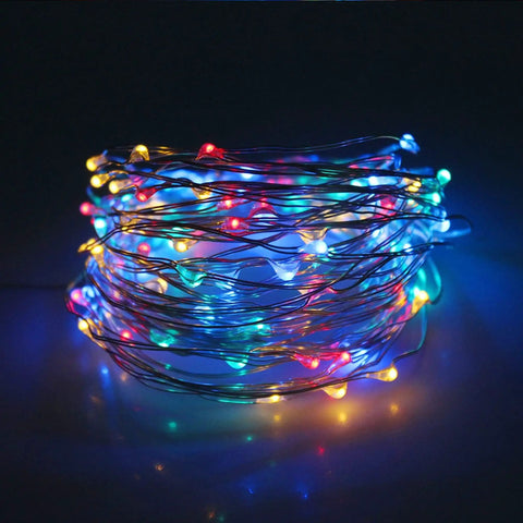 Battery Operated Fairy Lights 20 Ft 60 LEDs Silver Wire Waterproof Indoor Outdoor Decor Multi Color For Bedroom Yard Christmas Ambience