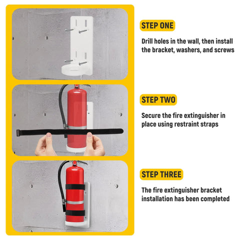 Heavy Duty White Marine Fire Extinguisher Bracket Mount Secure Holder for Kiddie Boats Dang Tough Build Keeps Your Safety Gear Snug and Ready for Any Day on the Water