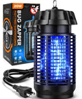 All Season Bug Zapper For Indoor And Outdoor Use With 4200V Electric Grid Waterproof Mosquito Killer 365nm UV Light 20W Power One Button Easy Operation For Home Patio Yard Camping, visible with packaging and power cord