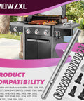 Front view of MOWZXL locking pin and spring kit with 4 M6 bolts for Blackstone griddles with Flexfold legs