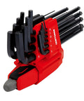 Universal L To T Allen Wrench Set With Quick Convert T Handle Adapter for SAE and metric hex keys, 20-piece steel black oxide finish.