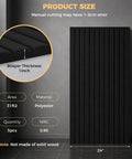 Premium Soundproof Acoustic Panels For Home Studios And Home Offices High Density Fireproof Noise Canceling Foam Wall Tiles In Classic Black with dimensions 48x24 inches.