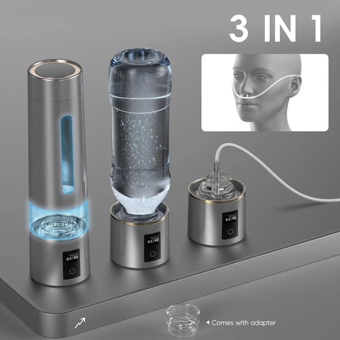 Hydrogen Water Bottle Generator With 8100 PPB Molecular Hydrogen Portable Electrolysis Bottle for hydration and recovery