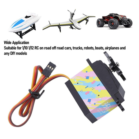 Heavy Duty 35Kg Digital RC Servo Featuring All Metal Gears And Beast Mode Response For Rock Solid Steering on 1/10 1/12 Scale RC Cars trucks and robots.