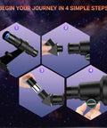 Assembly steps for 70mm Refractor Telescope Kit For Kids And Adults Portable 300mm Focal Length With Three Eyepieces Moon Filter