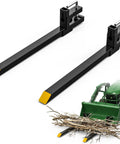43 Inch Clamp On Pallet Forks For Tractor Bucket, Heavy Duty 2000Lb Quick Attach For Skid Steer Loader with helical screw design