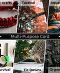 Para-Max Paracord 3000 Lb Strength used for DIY crafts, tactical, aquatic, survival, tie-downs and organizing applications