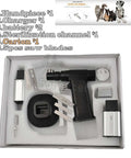 Knockout Veterinary Orthopedic Mini Bone Saw With Micro Oscillating Drill Featuring A Beefy Imported Motor And Fully Autoclavable Housing For Slick Animal Surgery Cutting Tasks, complete surgical set with handpiece and blades.