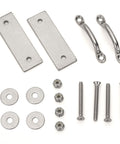 Beefed-Up Dock And Boat Ladder Hardware Attachment Kit For AL-A3 AL-A4 AL-A5 And AL-C4 Ladders with bolts and brackets