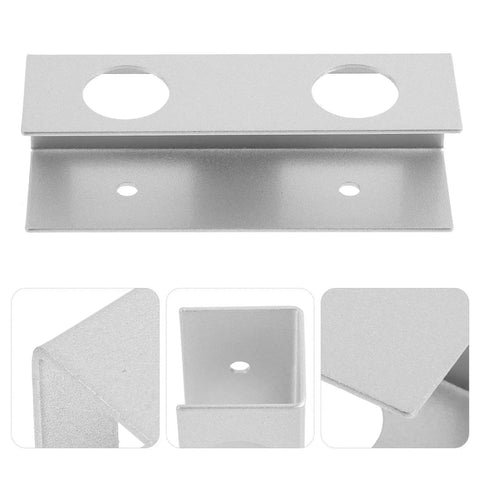 Heavy Duty Aluminum Under Desk Laptop Riser With Rock Solid Support And Slick Silver Build For Seamless Workspace Setup showing front view.