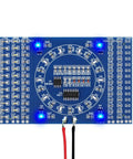 Hands On SMD Soldering Practice Kit To Build A LED Rotating Display With PCB Board featuring blue LEDs