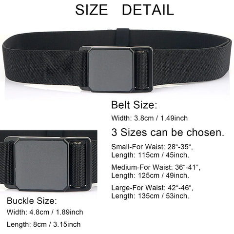 Elastic Tactical Belt For Men With Magnetic Buckle Stretch Webbing Heavy Duty Work And Golf Belt One Point Five Inch Wide Royal Blue Beefy Durable Outdoor Utility Belt For Everyday Use