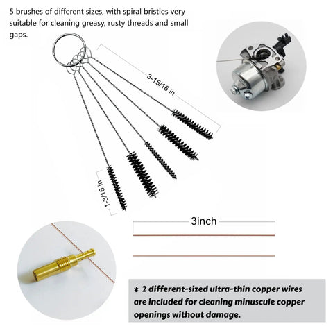All-In-One Carburetor And Welding Nozzle Cleaner Kit With 26 Cleaning Wires, 5 Nylon Tube Brushes, 10 Stainless Steel Needles, Plus Small Files - Dual Aluminum Box Sets In 8Cm And 12Cm For Sprinklers, Shower Heads, Jets, Orifices
