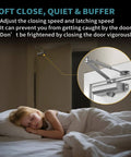 Medium Duty Hydraulic Door Closer For Commercial And Residential Use With Whisper Quiet Soft Close Technology on interior door