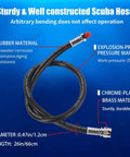 Scuba Diving Low Pressure Inflator Hose For Standard BCD With Quick Connector 26 Inch Premium Rubber 350 PSI 3/8-24 UNF Interface