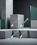 Top Shelf Four Pack Bold White Oil Based Permanent Markers Featuring Slick Quick Dry Ink And Razor Fine Nibs on concrete and glass