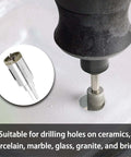 Qjaiune 1-inch diamond hole saw with pilot bit for drilling ceramic, marble, glass; 1-9/16 in cutting depth