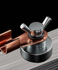 Sturdy Welding Ground Clamp With Powerful Magnetic Base And High Current Copper Terminal Holder For Heavy Duty Stable Jobs close-up view showing copper and metal components.