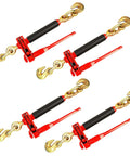 4 Pack Foldable Handle Load Binder With 2 Grab Hooks For 7,100 Lb Working Load Limit Fits Five Sixteenth To Three Eighth Inch Grade Seventy Chains