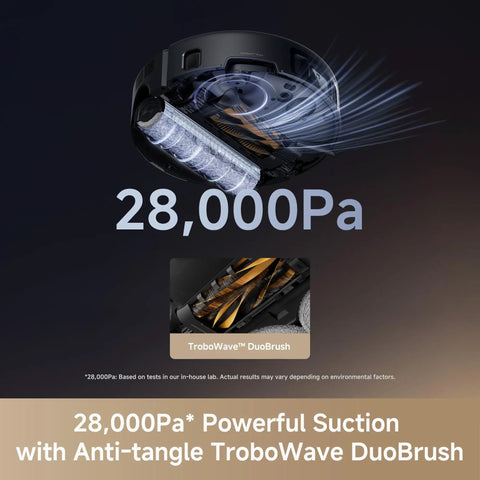 Z60 Ultra Roller Robot Vacuum And Mop With Beast Suction Twenty Eight Thousand Pa, showcasing powerful DuoBrush.