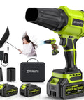 Cordless Leaf Blower With Turbo Power 980000 RPM Beast Mode Wind Up To 50 Meters Per Second And 110 MPH with accessories