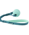 Mini Tuggi Ball Dog Toy With Stretchy Bungee Handle Lightweight Durable Foam Ball for small dogs in blue and teal