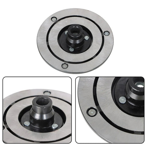 Premium AC Compressor Clutch Hub Replacement For Ford F150 And Lobo 50L Engines 2011 Through 2014, heavy cast iron, front view.