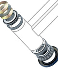 Switch Caster Fork Spindle Bearing Kit With Upgraded Seal And Spring Washers For Quick DIY Lawn Mower Rebuilds Fits Simplicity Massey Ferguson Citation Cobalt Contender SZT550 Champion XT 2950 3900 4900 2900 3000 4900 tapered bearings, seal, washers