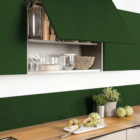 White Peel And Stick Wallpaper 15.7 By 118 Inches Self Adhesive Embossed Textured Vinyl Film on kitchen cabinet and backsplash