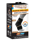 Unisex Rapid Relief Ankle And Foot Wrap With Hot Cold Gel Pack Adjustable Compression Reusable Pain Relief For Swelling And Sprains Get You Back On Your Feet Black One Size Fits Most packaging